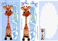 Lovely Giraffe Baby Boy Card Front D.l.