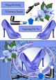 Lovely Blue Shoes and Makeup