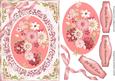 A5 Lovely Flowers on a Deep Pink Mat