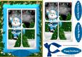 Cute Santa Waving ( Blue )