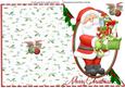 Lovely Santa Over the Edge Cut and Fold Card .
