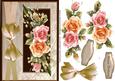Beautiful Peach and Pink Roses in a Vintage Frame
