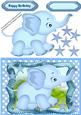 For Little Tots Birthday ,( Blue )