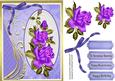 Lovely Lilac Roses on a Oval Plaque.
