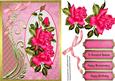 Lovely Deep Pink Roses in a Oval Plaque.