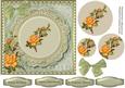 Lovely Oses on Sage Green Lace