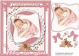Beautiful Baby Girl Birth Card 