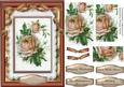 Lovely Buff Roses on Lace