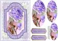 Lovely Lilac Roses in Ornate Frame ( Pyramid )