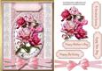 Lovely Pink Roses on a Oval Plaque