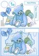 Happy 1st Birthday Raggety Teddy Blue