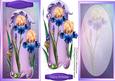 D.l Lovely Blue and Apricot Irises with Incert