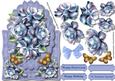 Beautiful Blue Roses Over the Edge Card 