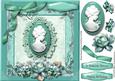 Lovely Aquarmarine Cameo with Roses