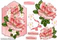 Stunning Pink Roses on a Ornate Plaque