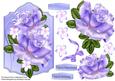 Stunning Lilac Roses in a Ornate Plaque