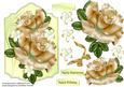 Stunning Cream Roses in a Ornate Plaque