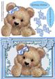 Lovely Little Fuzzy Bear in Blue