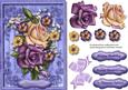 Lovely Roses in a Lilac Ornate Frame