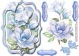 Lovely Bracket with Soft Blue Magnolias 