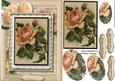 A5 Beautiful Vintage Cream Roses on Lace Topper and Pyramid