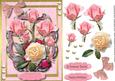 Lovely Pink Roses on a Scalloped Frame