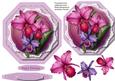 Stunning Octagonal Easal or Topper with Beautiful Orchids