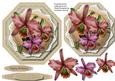 Stunning Octagonal Easel or Topper with Pale Wine Orchids