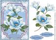 Beautiful Blue Magnolias with Pearls