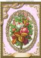 A4 Beautiful Flowers in a Gold Oval Frame 