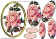 Lovely Pyramid Pink Roses in a Oval Gold Frame