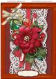 A4 Beautiful Christmas Poinsettia on Lace 