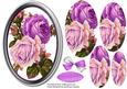 Lovely Lilac Roses in a Oval Frame 