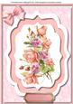 A4 Lovely Pink Roses in a Bracket Frame