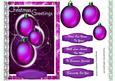 Lovely Christnas Baubles in Deep Mauve 