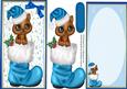 D.l Kitty in a Blue Santa Boot with Incert