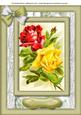 A4 Lovely Roses in a Double Bevaled Frame