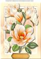 A4 Beautiful Apricot Magnolias and Butterflys