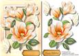 A5 Beautiful Apricot Magnolias and Butterflys