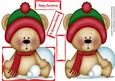 Lovely Over the Edge Christmas Bear Green/ Red