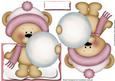 Over the Edge Christmas Bear Pink