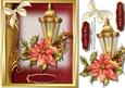 Lovely Christmas Lamp and Poinsettias