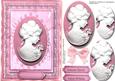 Lovely Cameo in Pink and Lace