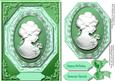 Beautifuol Green Octaganel Cameo