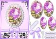 Beautiful Pyramid Lilac Roses on Lace .