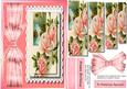 Lovely Pyramid Pink Roses on Battenburge Lace