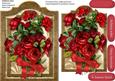 Lovely Shaped Card with Red Roses .
