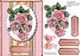 Beaitiful Pink Roses in a Oval Frame