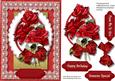 Beautiful Red Roses on a Scalloped Frame