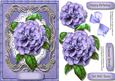 Lovely Amethyst Camellia in Ornate Scroll